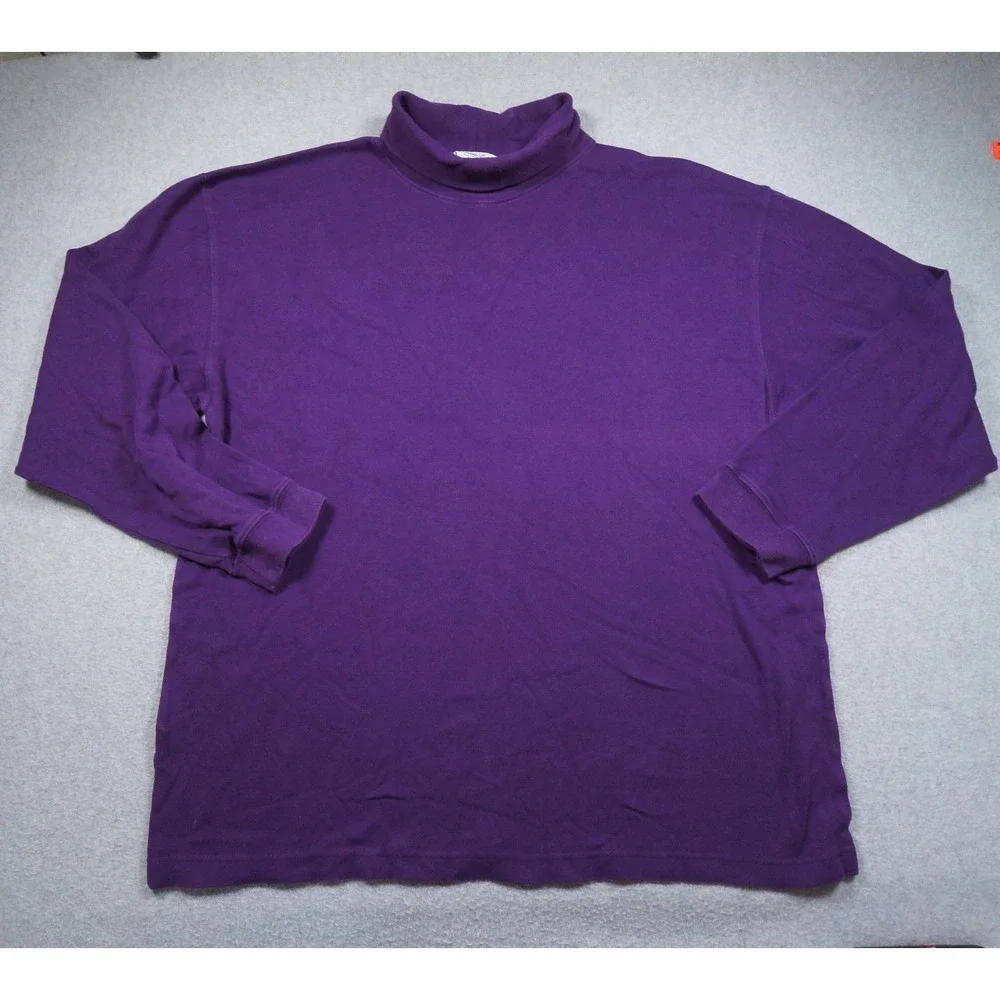 Vintage Brooks Brothers Shirt Mens XLarge Purple Turtle Neck Golden Fleece